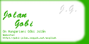 jolan gobi business card